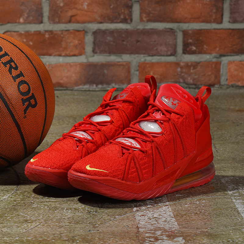 2020 Nike LeBron James 18 Hot Red Basketball Shoes - Click Image to Close